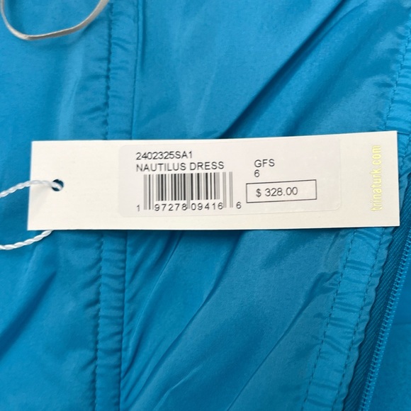 Trina Turk Nautilus Dress Size 6 Gulfstream Blue Wedding Formal Party Spring NWT - Picture 13 of 16